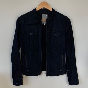 G-Star Dark Blue Denim Stretch Utility Jacket Size S